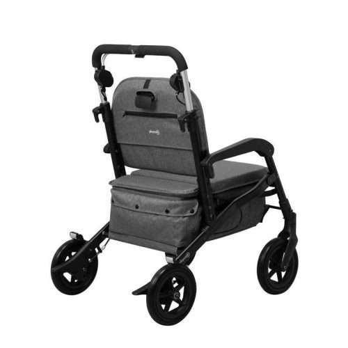 Andador Rollator con asiento Care Lux trasera
