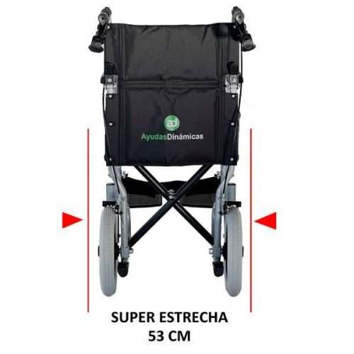 Silla de ruedas aluminio mini transfer 2 trasera
