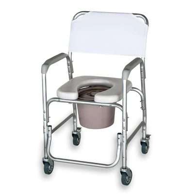 Silla para ducha con ruedas asiento U