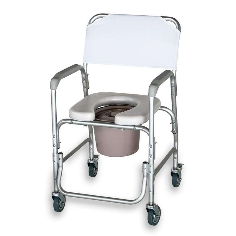 Silla para ducha con ruedas asiento U