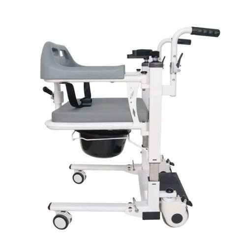 Silla de transferencia impermeable Easy Move vista lateral con asiento ajustable
