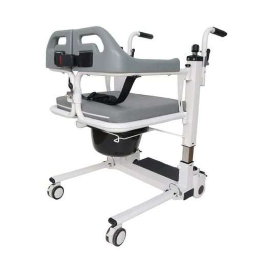 Vista trasera de la silla de transferencia Easy Move Waterproof con estructura en acero inoxidable