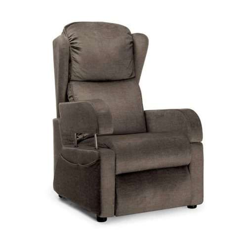 Sillón elevador Clyzia con un reposabrazos retirado para acceso lateral