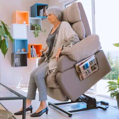 Sillón Reclinable Elevador Cocoon XXL Levantado