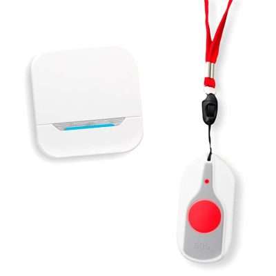 Pulsador de emergencia para personas mayores con botón SOS y receptor inalámbrico