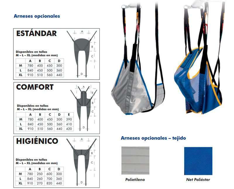 Arneses Disponibles para Grúa de Traslado Falcon