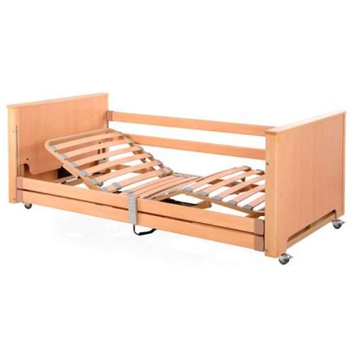 Cama Elevadora Teide Baja Barandillas de Madera