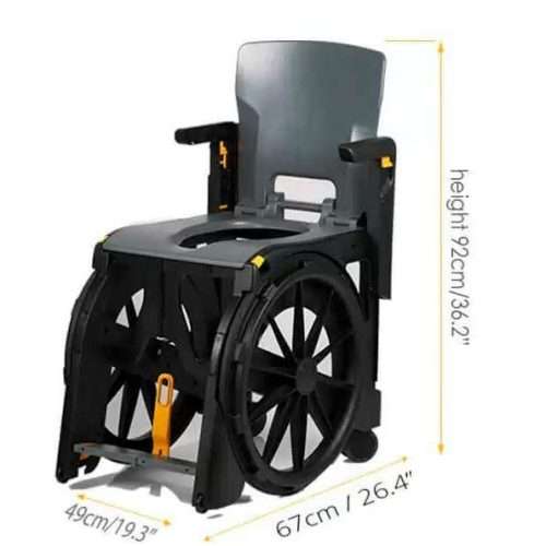 Medidas Silla de Ducha Plegable Wheelable