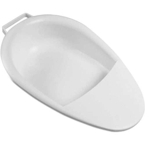 Cuña para orinar blanca unisex para personas encamadas