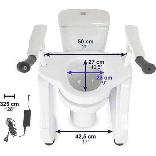 Dimensiones internas del elevador de WC eléctrico