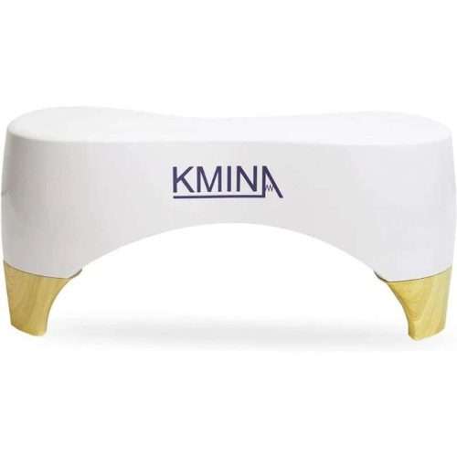 Taburete fisiológico blanco para inodoro con diseño compacto y minimalista