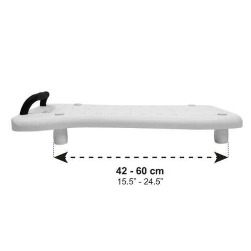 Tabla para bañera vista lateral con anclajes ajustables