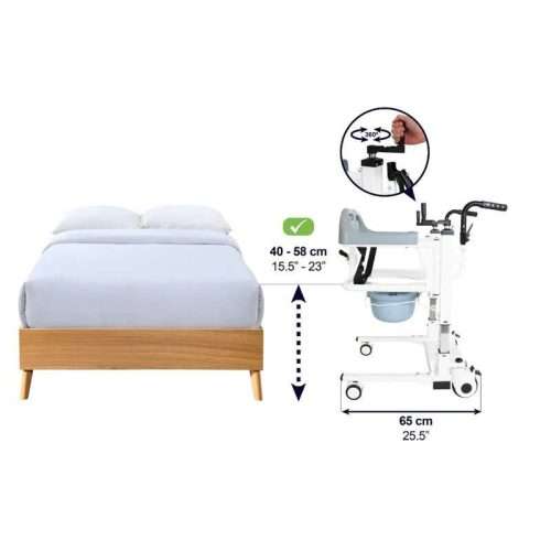 medidas compatibles para silla de transferencia Kmina