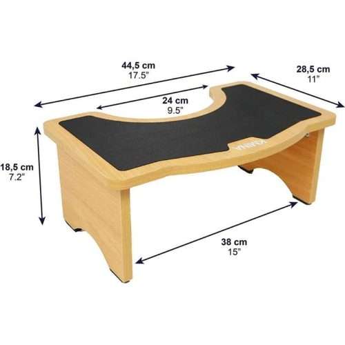 Medidas del taburete para defecar en madera