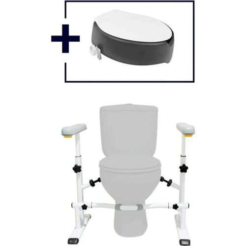 Conjunto completo de elevador WC blando con estructura y tapa