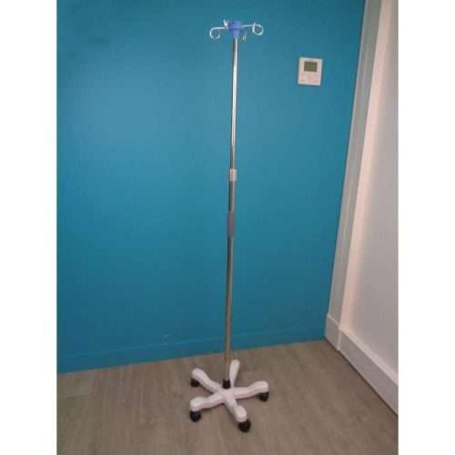 Portasueros Pro con base de 5 ruedas y tubo de acero inoxidable