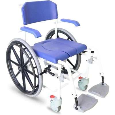 silla de ruedas para ducha e inodoro autopropulsable