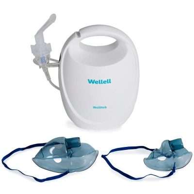 Nebulizador WellNeb con máscara y boquilla incluidas para tratamiento respiratorio domiciliario