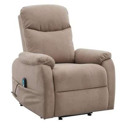 Vista frontal del sillón Tívoli con acabado suave y acolchado