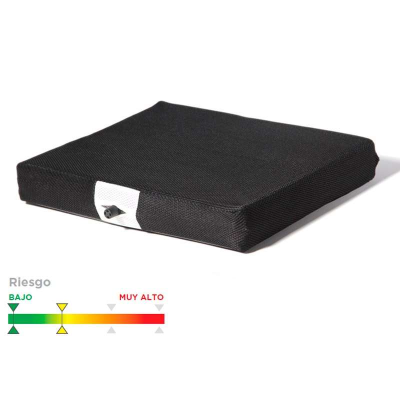 Cojín de flotación de aire AIR CUSHION negro con válvula de inflado