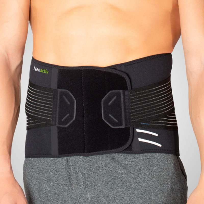 faja lumbosacra ajustable Neoactiv con varillas y sistema de ajuste delantero