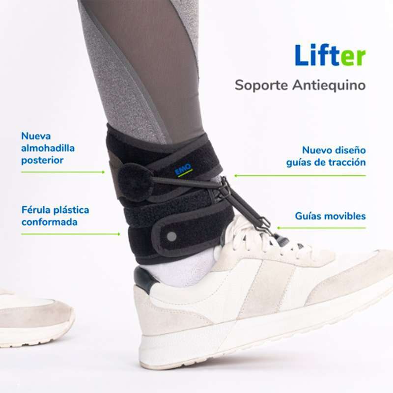 Ortesis antiequina Lifter unida al calzado para elevar la punta del pie