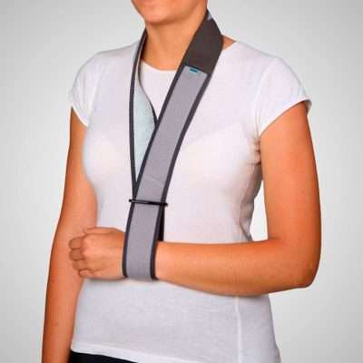 Soporte de brazo con tira almohadillada y ajuste regulable