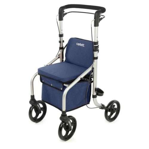 Andador rollator Lett Go color azul marine con asiento incorporado