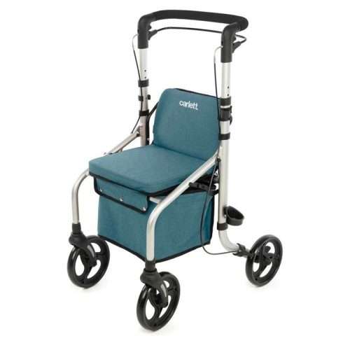 Andador rollator Lett Go color verde pine con ruedas giratorias XL