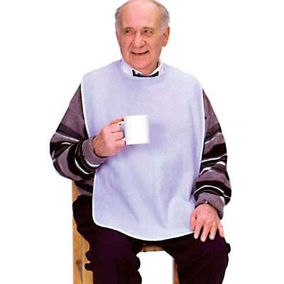 Babero impermeable y transpirable para adultos con cierre de clip