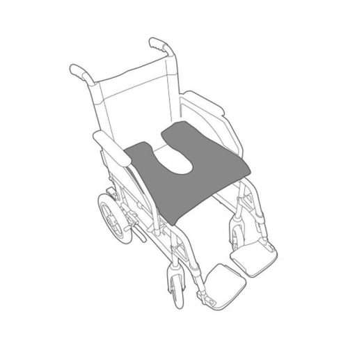 Cojín herradura cuadrada para uso en silla o sillón