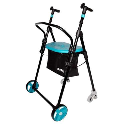Andador AIR On Plus plegable con asiento verde esmeralda
