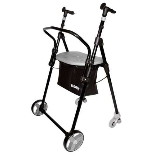 Andador AIR On Plus con asiento gris y freno por presión
