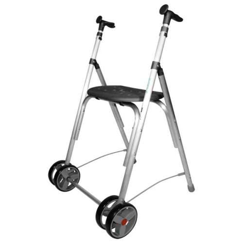 Andador Kamaleón de aluminio con empuñaduras ergonómicas en color negro