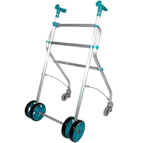 Andador Rollatino de aluminio en color verde esmeralda