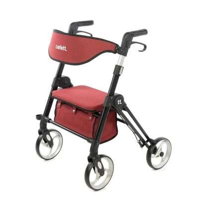 Rollator Lett Ride Ruby con asiento incorporado y respaldo