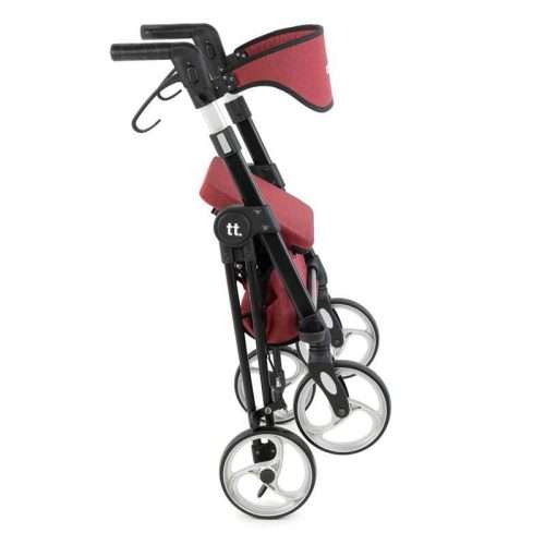 Rollator Lett Ride plegado para facilitar su transporte