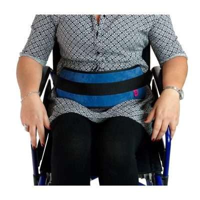 Cinturón abdominal acolchado para sujeción en silla de ruedas
