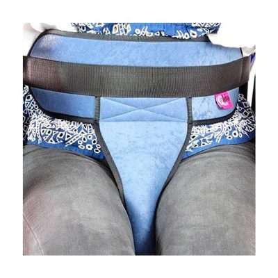 Cinturón perineal acolchado con cierre de seguridad para silla de ruedas