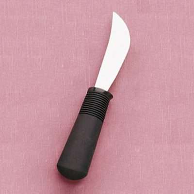 Cuchillo Rocker adaptado con hoja curva y mango de gran diámetro