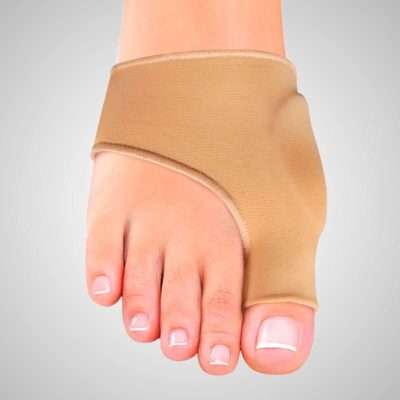 Protector de juanete elástico para hallux valgus con almohadilla protectora
