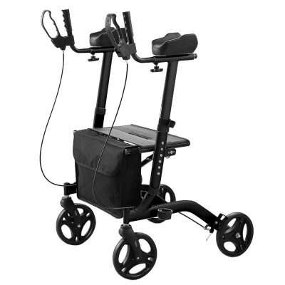 Rollator con apoyo en antebrazos y cuatro ruedas vista frontal