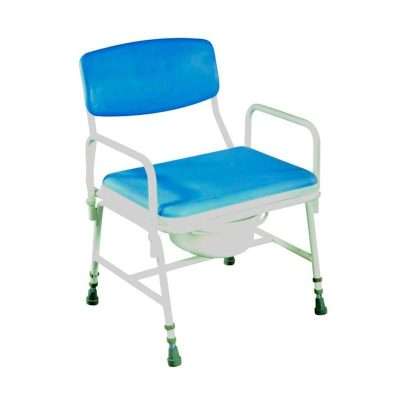 Silla de inodoro Comfort XXL con asiento y respaldo de espuma