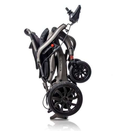 Silla de ruedas eléctrica Kittos Magnesium en posición plegada