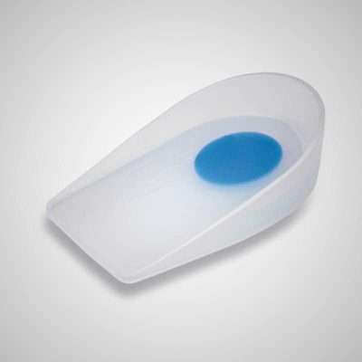 Talonera de silicona viscoelástica con almohadilla central para el talón