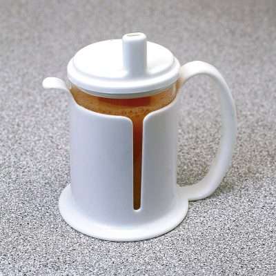 Vaso adaptado Etac con tetina y soporte para agarre seguro