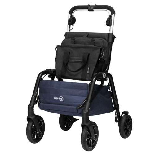 Andador Playcare R08 color azul con bolso y cesta inferior