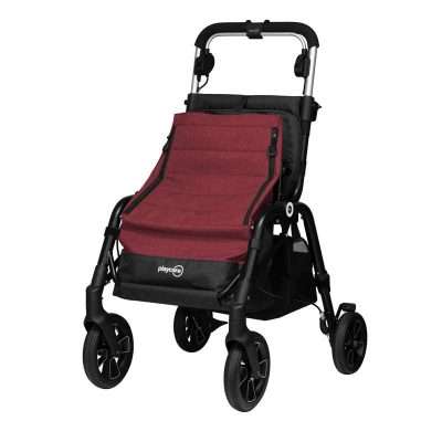 Andador Playcare R09 color burdeos con asiento ocultable y cesta