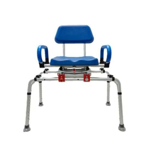 Silla de acceso a la bañera Soft con respaldo, asiento acolchado y reposabrazos abatibles