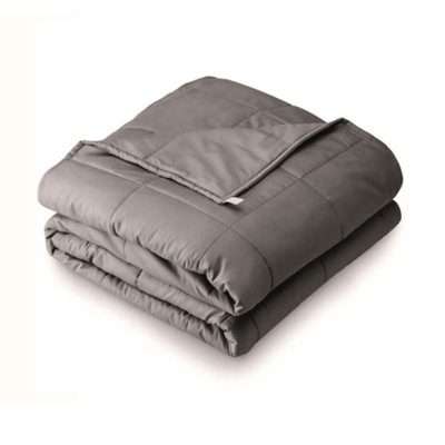 Manta ponderada premium gris de 5,5 kg doblada